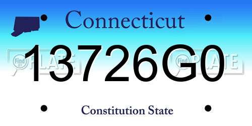 13726G0 Connecticut License Plate