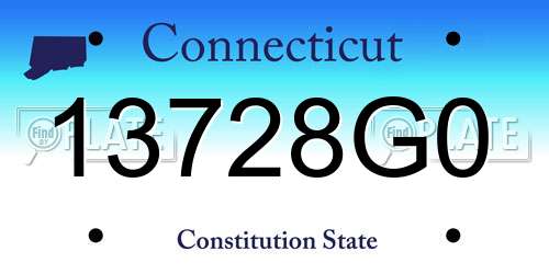 13728G0 Connecticut License Plate