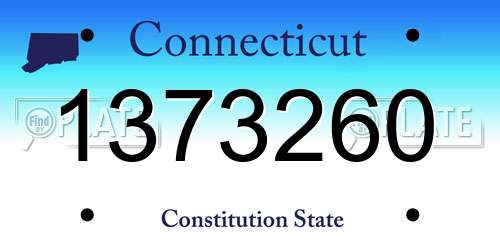 1373260 Connecticut License Plate