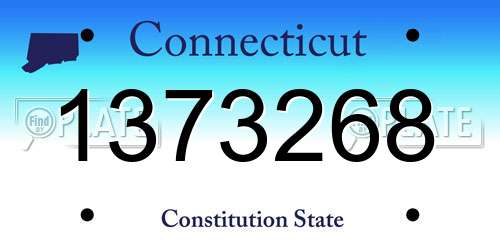 1373268 Connecticut License Plate