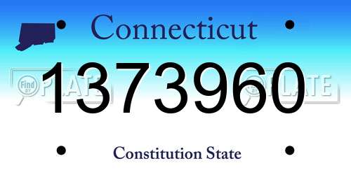 1373960 Connecticut License Plate