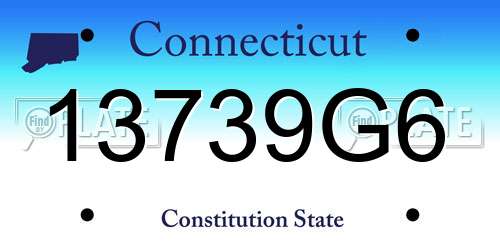 13739G6 Connecticut License Plate