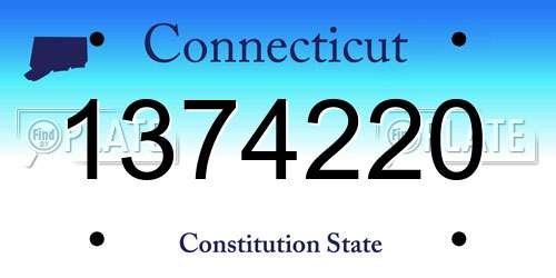 1374220 Connecticut License Plate