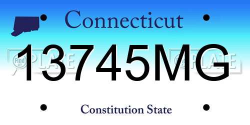 13745MG Connecticut License Plate