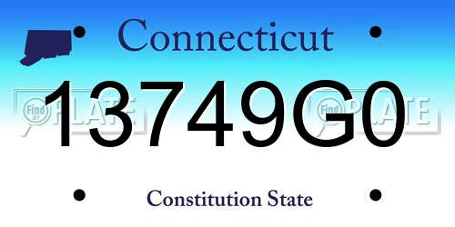 13749G0 Connecticut License Plate