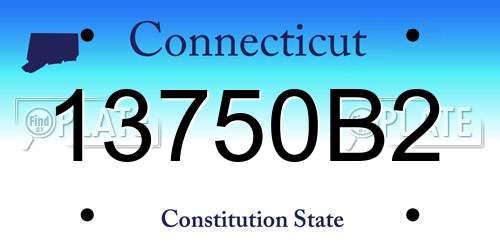 13750B2 Connecticut License Plate