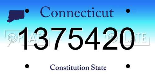 1375420 Connecticut License Plate