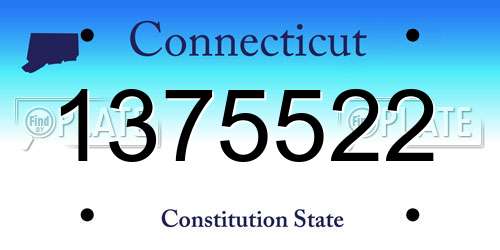 1375522 Connecticut License Plate