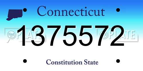 1375572 Connecticut License Plate