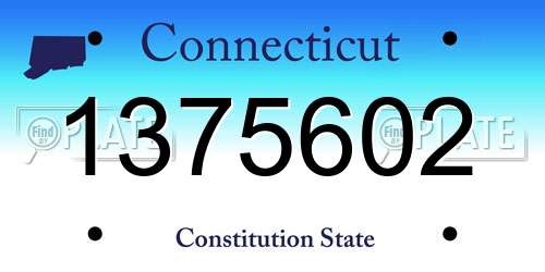 1375602 Connecticut License Plate