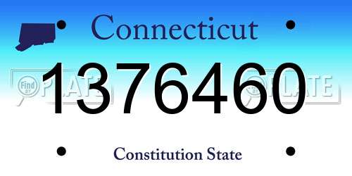 1376460 Connecticut License Plate