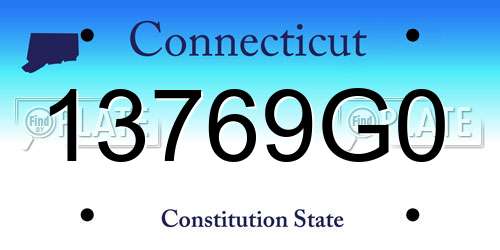13769G0 Connecticut License Plate