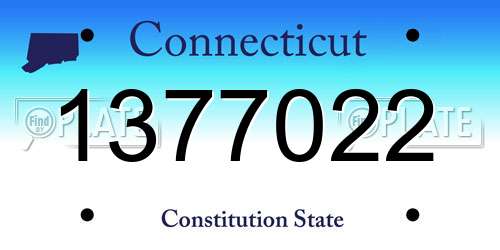 1377022 Connecticut License Plate