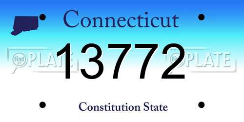 13772 Connecticut License Plate