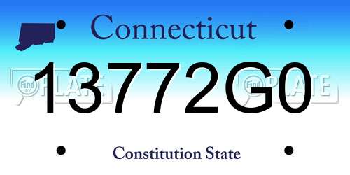 13772G0 Connecticut License Plate
