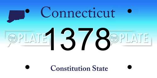 1378 Connecticut License Plate