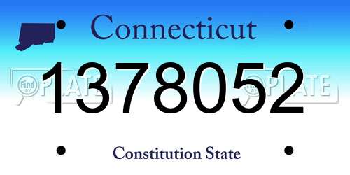 1378052 Connecticut License Plate