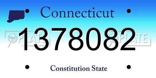 1378082 Connecticut License Plate