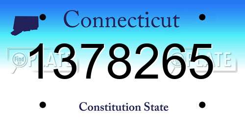 1378265 Connecticut License Plate