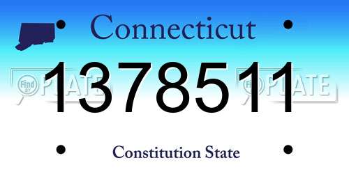 1378511 Connecticut License Plate