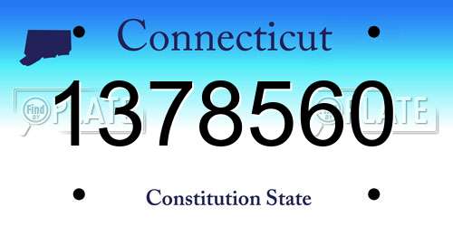 1378560 Connecticut License Plate