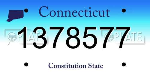 1378577 Connecticut License Plate