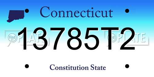 13785T2 Connecticut License Plate