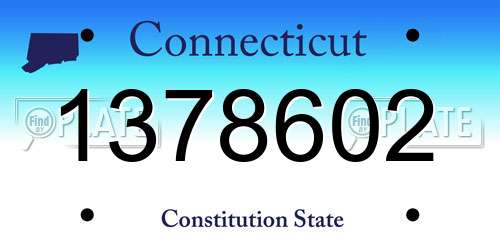 1378602 Connecticut License Plate