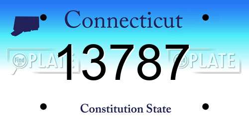 13787 Connecticut License Plate