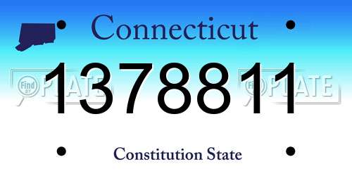 1378811 Connecticut License Plate
