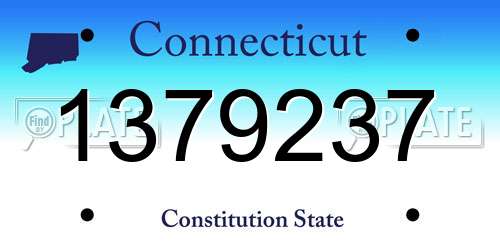 1379237 Connecticut License Plate