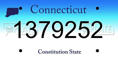 1379252 Connecticut License Plate