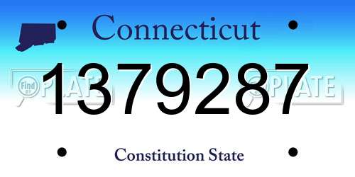 1379287 Connecticut License Plate