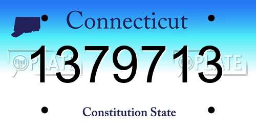 1379713 Connecticut License Plate