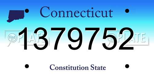 1379752 Connecticut License Plate