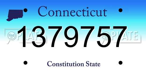1379757 Connecticut License Plate