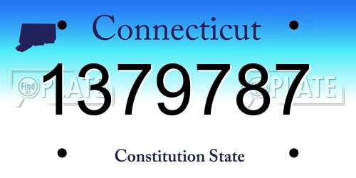 1379787 Connecticut License Plate