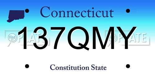 137QMY Connecticut License Plate