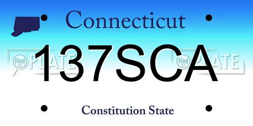 137SCA Connecticut License Plate