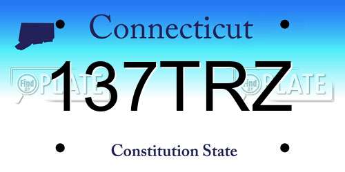 137TRZ Connecticut License Plate