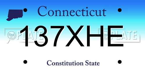 137XHE Connecticut License Plate