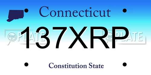 137XRP Connecticut License Plate