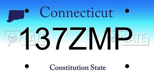 137ZMP Connecticut License Plate