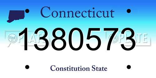 1380573 Connecticut License Plate