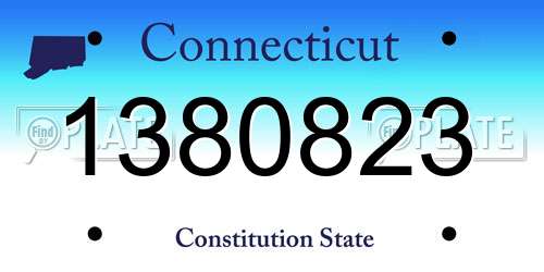 1380823 Connecticut License Plate
