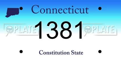 1381 Connecticut License Plate