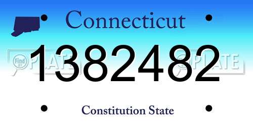 1382482 Connecticut License Plate