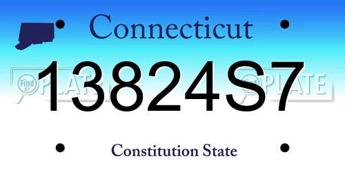 13824S7 Connecticut License Plate