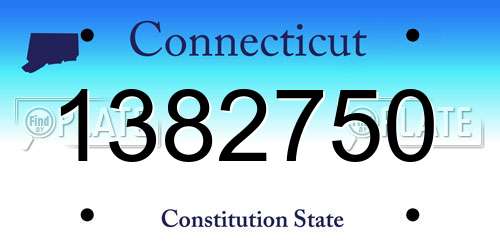 1382750 Connecticut License Plate