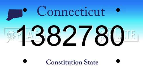 1382780 Connecticut License Plate